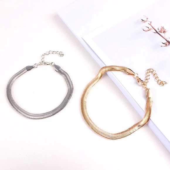 💜10/$25💜NEW Thick Flat Snake Chain Anklet - Picture 8 of 8